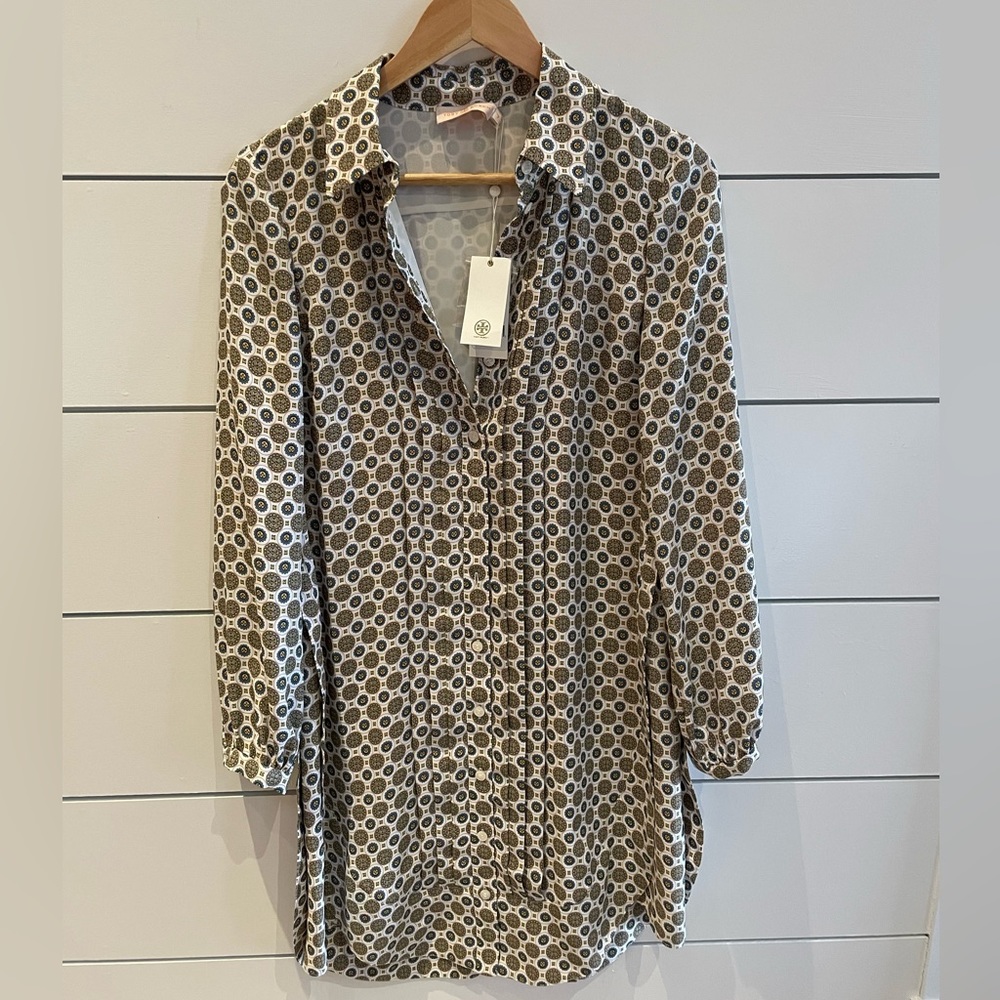 Tory Burch Ivory Batik Medallion size 2